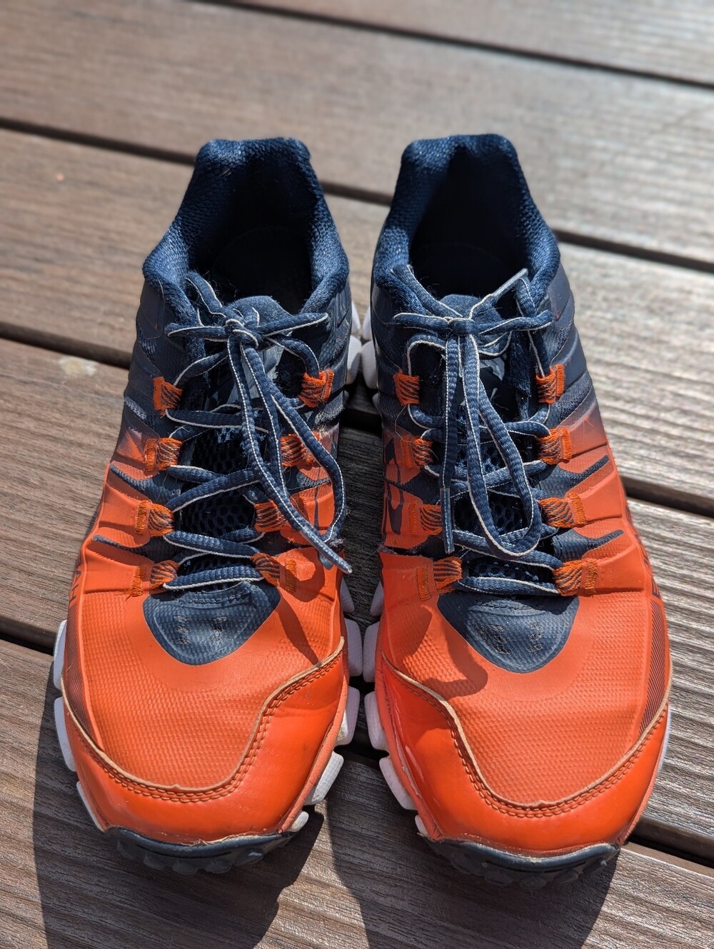 Men's Orange and Navy Boombah Turf Shoes